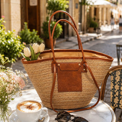 Handwoven Straw Shoulder Bag