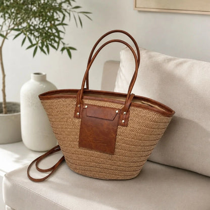 Handwoven Straw Shoulder Bag