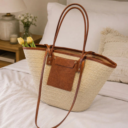 Handwoven Straw Shoulder Bag