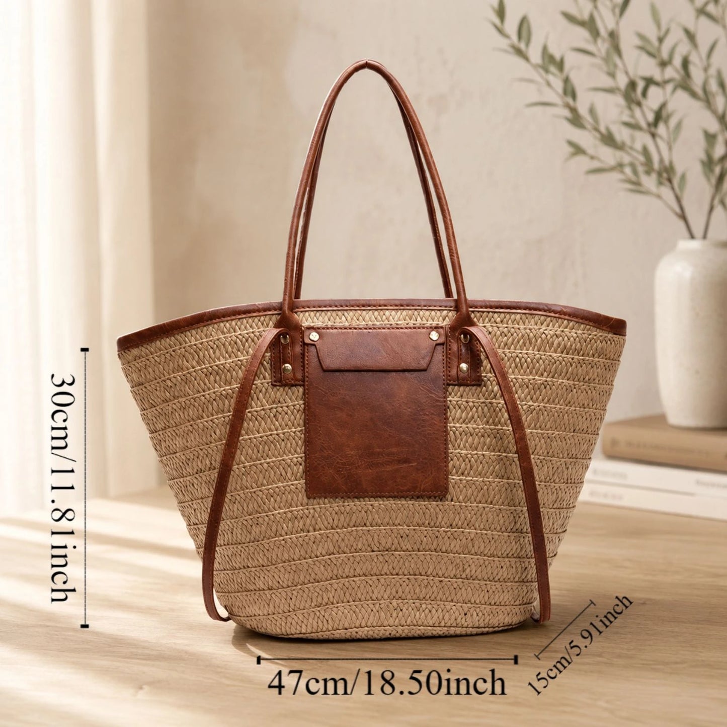 Handwoven Straw Shoulder Bag